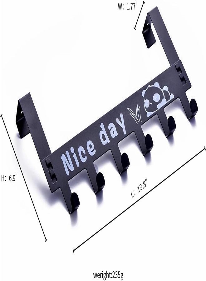 TORO Heavy Duty Carbon Metal Over Door Hanger for Cloths, Drill Free Door Hanging Hooks Suitable for Bathroom, Bedroom, Kitchen (Black) - Image 4